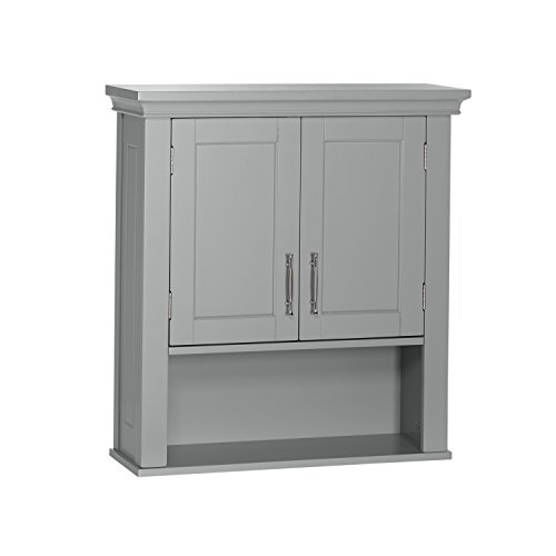 Comparison: Best Gray For Cabinets 7 RiverRidge Somerset Two-Door Bathroom Storage, Gray Wall Cabinet, Grey, Set 1