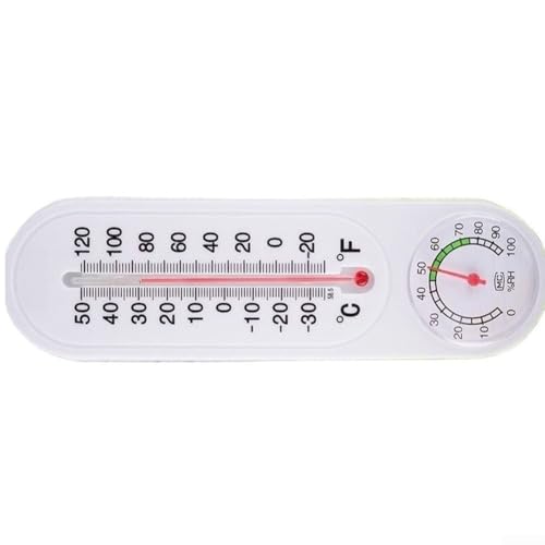 Landwirtschaftliches Gewächshausthermometer Hygrometer mit Wandhalterung, Dual Celsius Fahrenheit Display, Batterie, genaue Temperatur- und Luftfeuchtigkeitsmonitor Landwirtschaftliches Gewächshausthermometer Hygrometer mit Wandhalterung, Dual Celsius Fahrenheit Display, Batterie, genaue Temperatur- und Luftfeuchtigkeitsmonitor