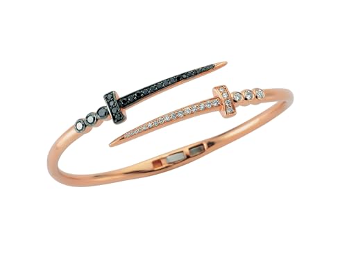Bee Goddess, Sword Gold Diamond Bracelet, Rose Gold