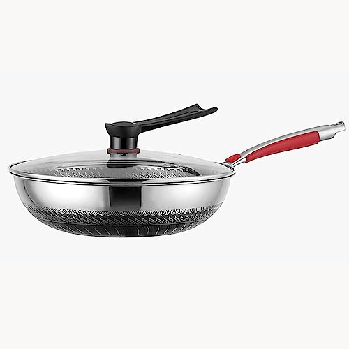 Wok antiadherente con tapa 32 cm acero carbono miniatura 1
