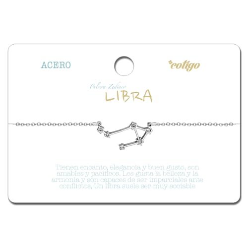 cotigo, Pulsera Signo Zodiaco Acero Inoxidable, Pulsera