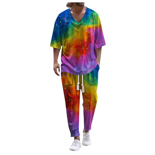 Chándal de arcoíris para hombre y traje de verano LGBTQ para festivales