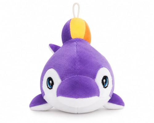 Image of Dolphin Plush Soft Toy with Ball (Purple) - Cute Teddy Style Stuffed Animal for Kids & Babies | Cuddly, Washable & Huggable Gift Toy