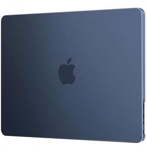 Image of EooCoo Compatible with MacBook Air 13 inch Case M5 2026-2022 M4 M3 M2 A3449 A3240 A3113 A2681, 100% Match Official Color, Upgrade Matte, Dent & Scratch Protection Hard Shell for Mac Air 13.6, Midnight