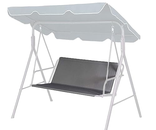 Copertura di ricambio per dondolo resistente e impermeabile, in tessuto Oxford 600D, per sedia a dondolo a 2/3 posti, per veranda, veranda, giardino, protezione da giardino, colore grigio (148 x 49,8
