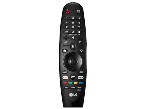 LG Magic Control AN-MR18BA - Mando a distancia (Reconocimiento de voz, apunta y navega, rueda de scroll, botones Netflix y Amazon, teclado numérico) color negro