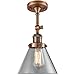 Innovations 201F-AC-G42 1 Light Semi-Flush Mount, Antique Copper