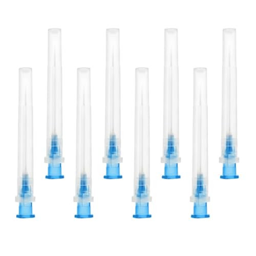 Shudyear 100pcs Dispensing Needle Accessories Stainless Steel Industrial Needles Individually Packed (23G 32mm/1in)