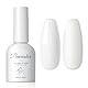 PEACECOLOR Weiß UV Nagellack - 10ML Soak Off Gel Nagellack UV Professionelle Nail Polish Gel Nägel Nagellackgel für Nagelkunst Maniküre, Salon, DIY zu Hause