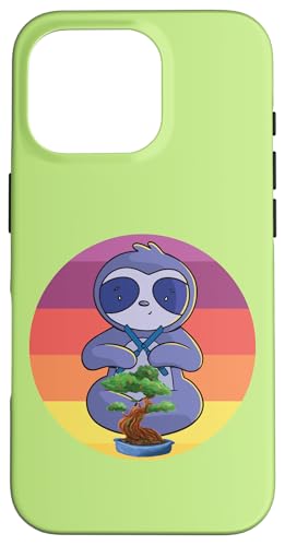 ヨガナマケモノ 盆栽 BONSAI 盆栽 植木 盆栽 BONSAI 盆栽 スマホケース iPhone 16 Pro 用