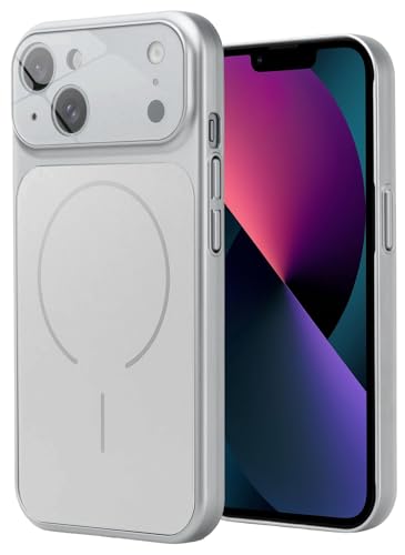 Image of SHINESTAR Premium Luxury Case Compatible with iPhone 13 | Protective Back Cover with Camera Lens Safety | Wireless Charging Support | Slim Fit Durable Design | Enhanced Grip Protection Silver