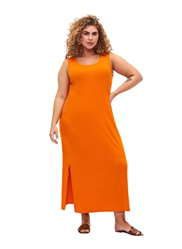 Zizzi Frauen Große Größen Kleid Viskose Geripptes Trägerloses Kleid...
