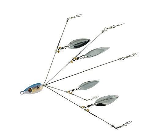 Alabama Rig For Bass Fishing Lures Swim Bait Umbrella Ultralight Multi And Blade 5 Arm (Blue) #TOP1