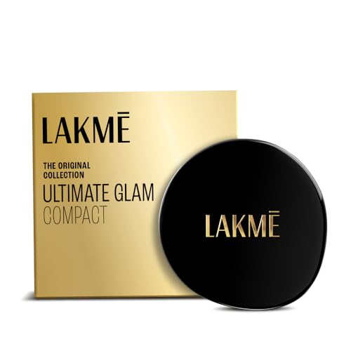 Image of Lakme Ultimate Glam Compact, Skin Lightening Compact Powder, Matte Oil Control for 12 Hrs Face Makeup, with Vitamin B3, (OG Collection)