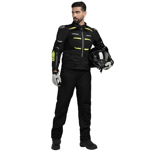Image of Royal Enfield Crossroader Print Option| Knox CE Level 2 Protectors- Shoulders & Elbow | Ergo Protech Armours CE Level 1- Chest | CE Level 2 At Back For Excellent Impact Protection | NEON M