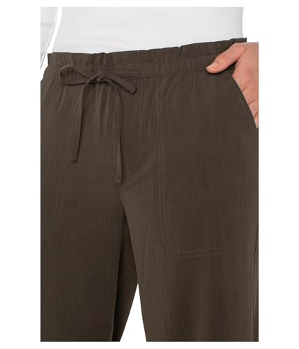Liverpool Women's Petite Pull on Tie Waist Wide Leg Ankle Pant3