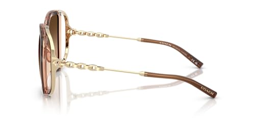 Coach Women's HC8423U Universal Fit Square Sunglasses, Brown Gradient/Brown Gradient, 56 mm3
