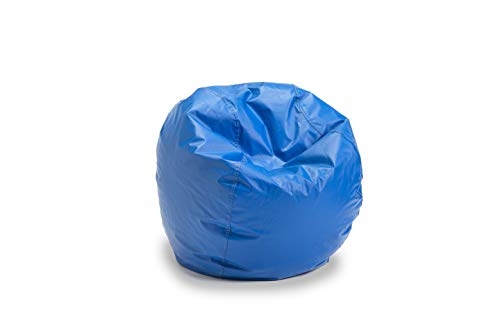 Child Bean Bag Chairs by Better American Products - Kid Sized Baseball Style Vinyl Bean Bag Chairs Perfect for Game Rooms and More (Blue)