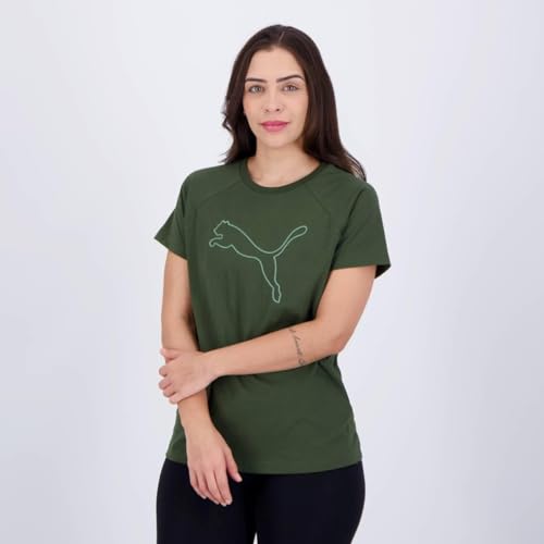 Camiseta Puma Motion Logo Feminina Verde P