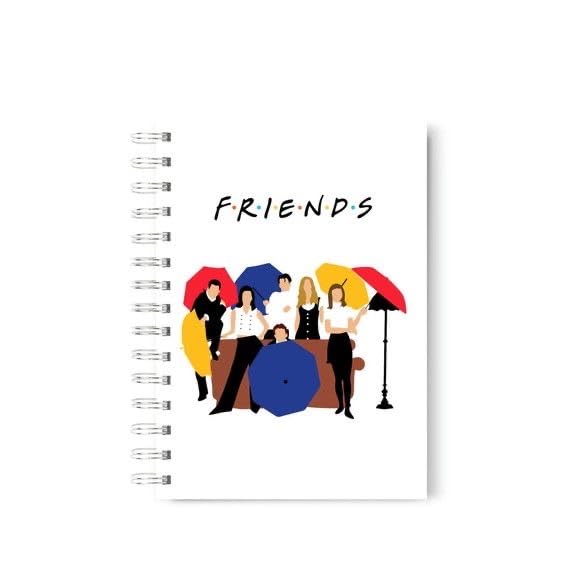 CRAFT MANIACS FRIENDS THEME SONG A5 RULED 160 PAGES NOTEBOOK + FREE PERSONALIZED NAMR BOOKMARK FOR LOVERS OF FRIENDS SITCOM