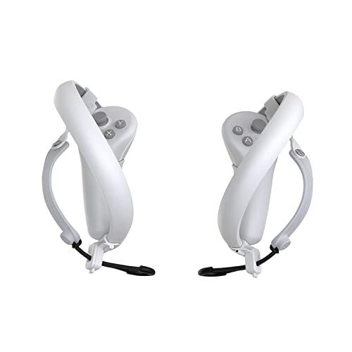 Baomaeyea Funda de agarre para controlador táctil y correa ajustable para nudillos para Pico 4, compatible con Pico 4 VR correa de silicona antitiro (blanco) Cover