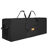 LLAYOO 45 inch Foldable Oversized Zipper Duffel Bag, Travel Outdoor Camping Bag, Sports Equipment Storage Bag, Waterproof and Scratch Resistant, Black