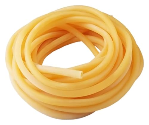 Hochelastischer Naturlatexschlauch, gelber flexibler Schlauch for Laborexperimente, Gummibänder for Schleudern, Tourniquets und Heimwerkerprojekte, 5 mm × 10(1m)