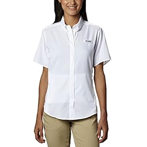 Columbia-Womens-PFG-Tamiami-II-UPF-40-Short-Sleeve-Fishing-Shirt Columbia Women's PFG Tamiami II UPF 40 Short Sleeve Fishing Shirt, White, Medium