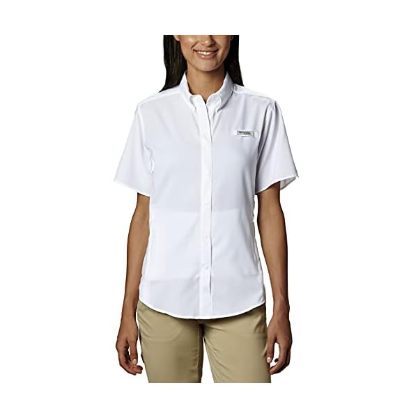 Columbia-Womens-PFG-Tamiami-II-UPF-40-Short-Sleeve-Fishing-Shirt Columbia Women's PFG Tamiami II UPF 40 Short Sleeve Fishing Shirt, White, Medium