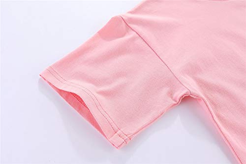Image of Mud Kingdom Toddler Little Girls T-Shirts Colorful Love Heart Printing Ruffle Sleeve Valentine's Day Tees Casual Summer