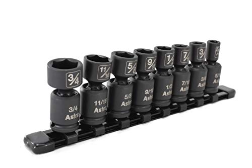 Image of Astro Pneumatic Tool 78340 8-Piece 3 /8 inch Drive Nano Pinless Universal Impact Sockets - SAE
