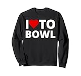 Photo Gallery i love to bowl, con un cuore rosso felpa Photo Gallery i love to bowl, con un cuore rosso felpa