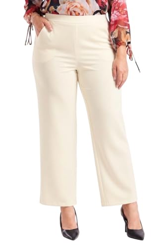 Pantalon formel taille haute coupe droite pour femme en grande taille KOTTY