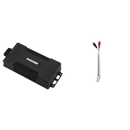 Kicker 48PXA6001 UTV Marine Amplifier & Non-Ride Command RCA Adapter