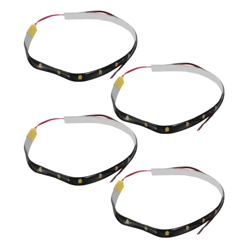 SWOOMEY 4pcs Led Strip Lights for Automotive Use Car Interior Lighting Easy Installation Adhesive Tape Enhanced Visibility for Trucks and Motorcycles