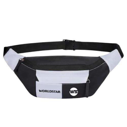 Waist Unisex Polyster Black Main Compartment Sturdy, Adjustable Waist Strap with Quick Release Buckle Small Inside Back Pocket Heavy Duty Zipper Closure (White)-image-45