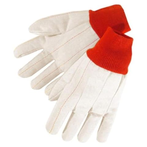 Liberty 4518R Cotton Work Glove with Red Knit Wrist (Pack of 12) Cover
