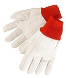 Liberty 4518R 20 oz Nap-In Cotton Double Palm Canvas Men's Glove with Red Knit Wrist (Pack of 12)