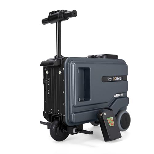 ARSFUTU Electric Suitcase 20inch Rideable Luggage Boardable