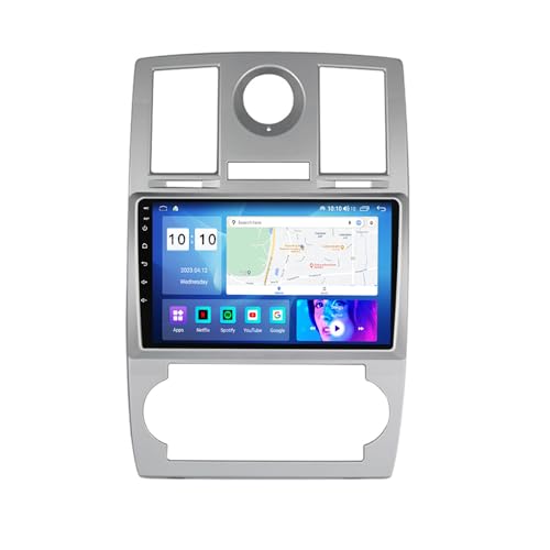 HCDZF Android 12 Radio de Coche para Chrysler 300C 2005-2007, Pantalla Páctil GPS Navi Reproductor Estéreo Soporte Control del Volante FM WiFi Carplay +Cámara Trasera,M500s