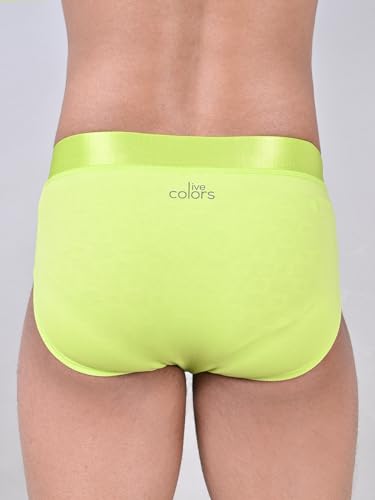 Image of Rupa Colors Modern Solid Brief for Men, Cotton Blend, Regular Fit, Outer Elastic, Pack of 1
