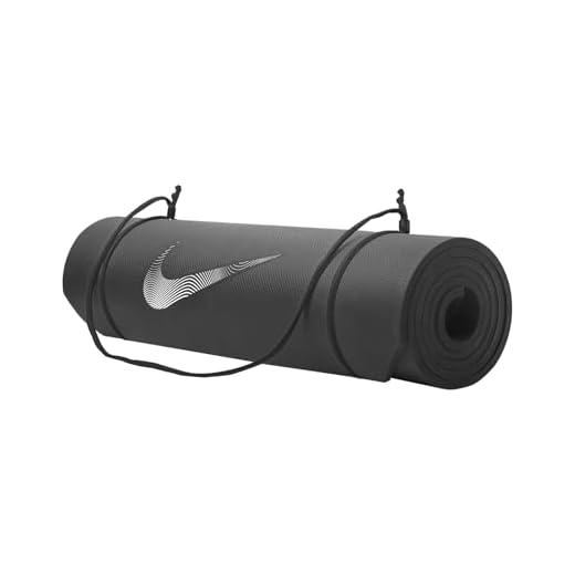 Nike Training Mat 2.0 Fitnessmatte Trainingsmatte Yoga Matte Workout Gym Bodenmatte rutschfest, Black/White, 181 x 61 x 8 cm