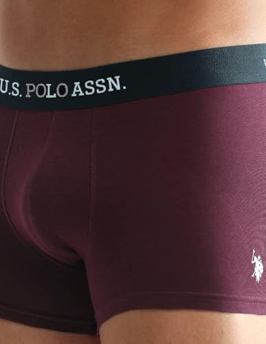 Image of U.S. Polo ASSN. Mens OET13 Anti Microbial Solid Underwear Trunks - Pack of 3