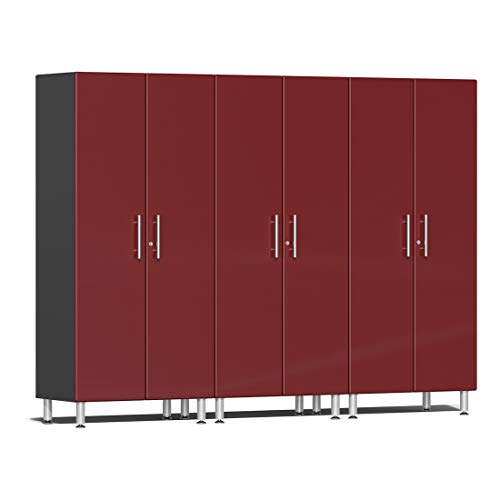 Ulti-Mate UG22630R 3-Piece Tall Garage Cabinet Kit in Ruby Red Metallic