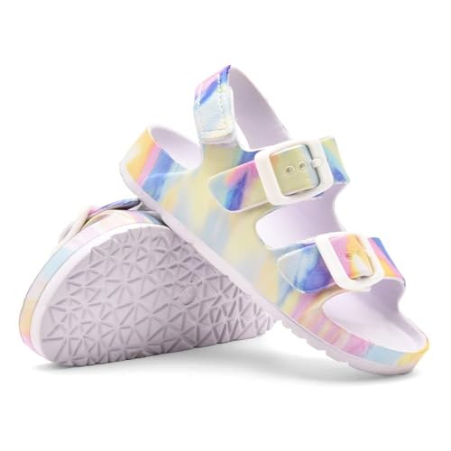 Image of Toddler Unisex Adjustable Buckle Sandals - Comfortable Open Toe Beach & Pool Shoes for Boys & Girls with Back Strap