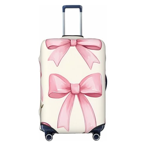 Cherries And Bows Elastic Travel Luggage Cover, Washable Spandex Suitcase Protector, Anti-Scratch Fits 18-32 Inch