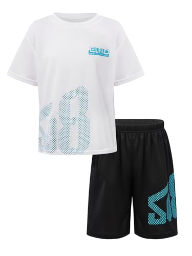 Kids Boys Quick Dry Sports Set Short Sleeve Letters Printed Tshirt and Short Hot Pants Outfits Sportwear3
