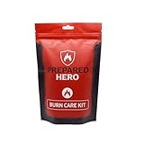 Prepared Hero Burn Care Kit - Compact Burn Treatment & Relief Kit with Burn Gel, Gauze, Compresses & Wipes, Waterproof Pouch for Minor Burn First Aid at Home, Travel, Outdoor & Workplace Safety