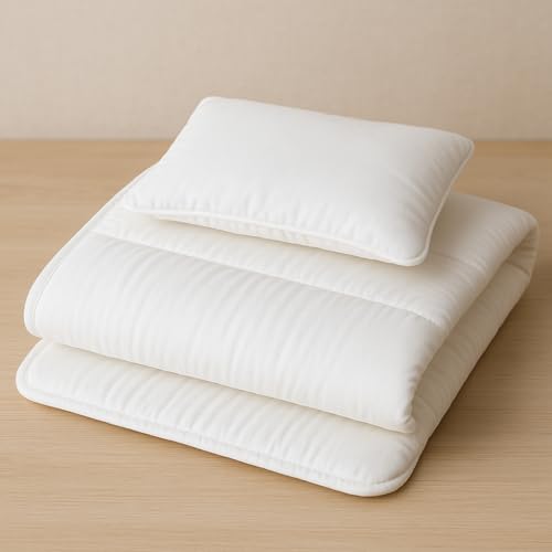 Mortreux - Juego de cama de microfibra antiácaros y antibacterianos (80 x 120 + 1 almohada de 40 x 60, todas las estaciones
