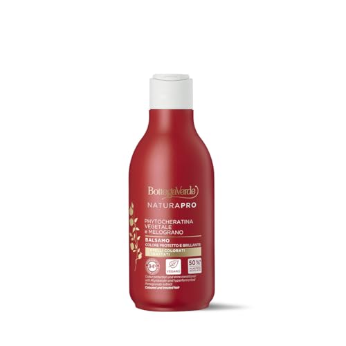 Bottega Verde - Balsamo Capelli Natura Pro, per Capelli Colorati o Trattati, 150 ml, con Phytocheratina Vegetale e Iperfermentato di Melograno, Districa, Ravviva e Protegge il Colore a Lungo